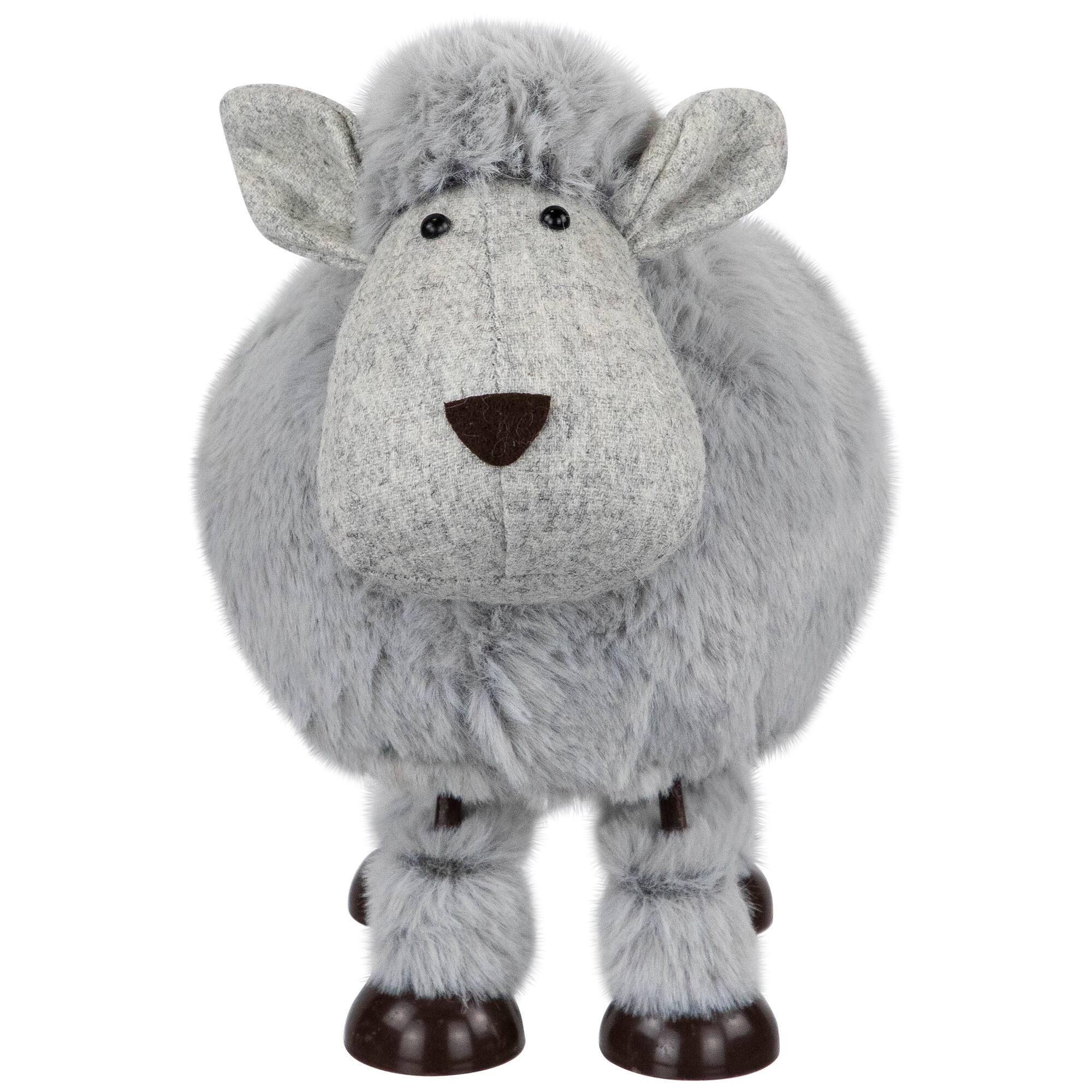 7.5" Gray Bouncing Sheep Plush Easter Figure